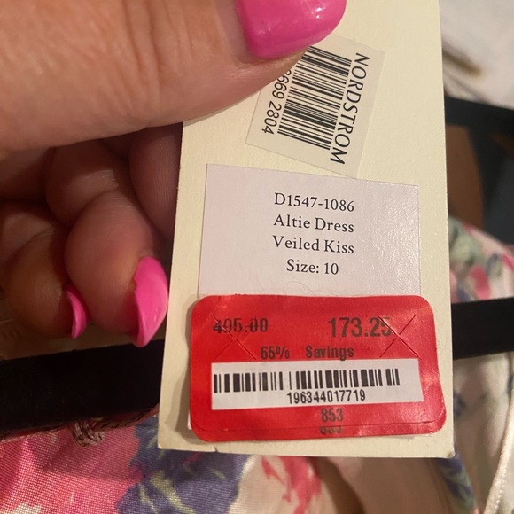 NWT! LoveShackFancy Pink Floral Dress - Picture 7 of 7